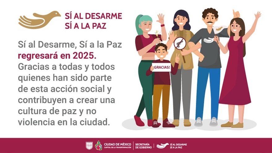 Sí al desarme, sí a la paz